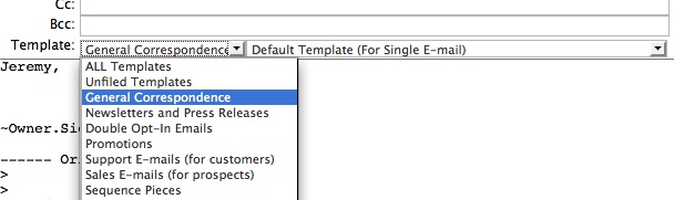 Email Template Categories