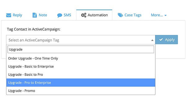 Run ActiveCampaign Automation and apply ActiveCampaign Tags right from FuseDesk