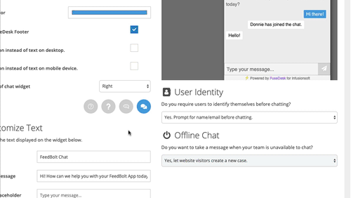 fusedesk-livechat-offline-setting