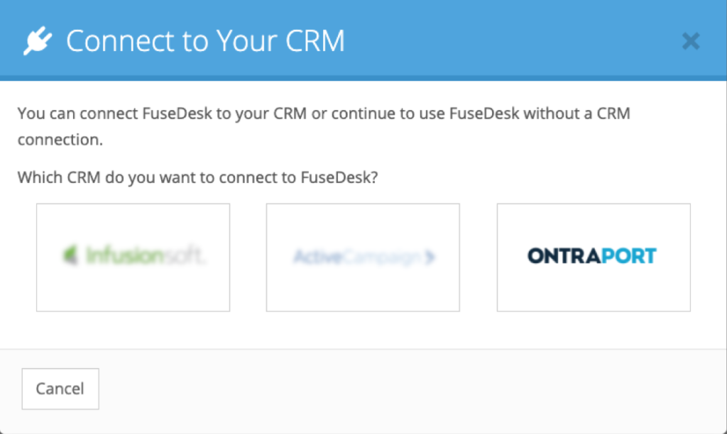 Ontraport Connect to FuseDesk