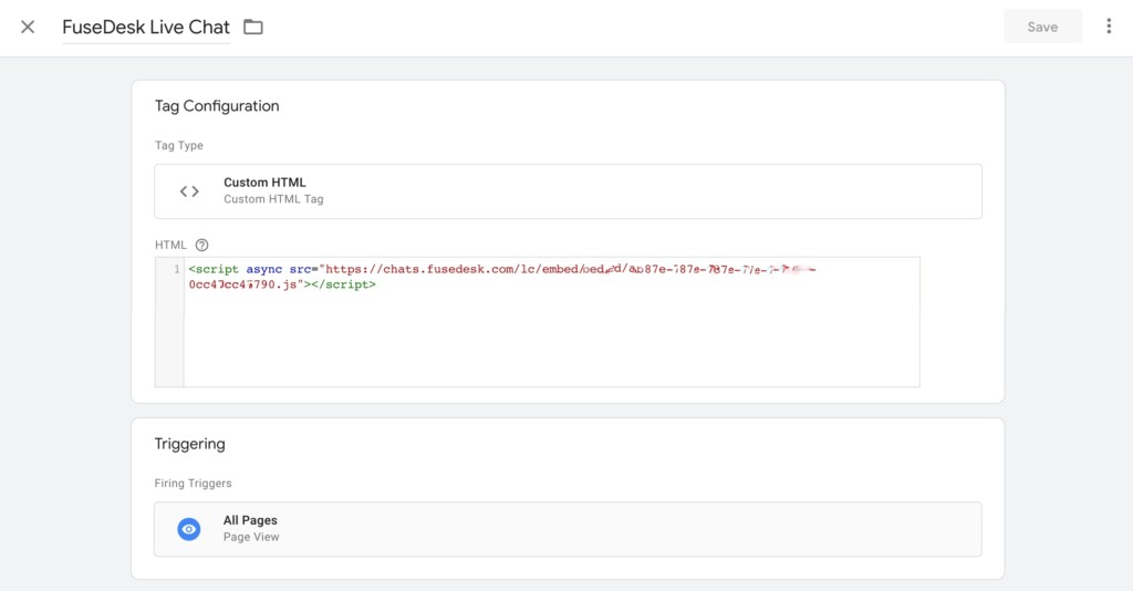 FuseDesk Live Chat with Google Tag Manager