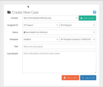 FuseDesk New Case Note Templates