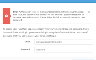FuseDesk Password Expired