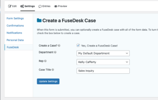 Gravity Forms FuseDesk Options