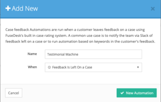 Feedback Left Automation for Testimonial Machine