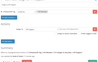 FuseDesk Automation to Assign to VIP Support by Tag