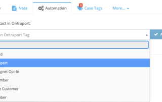 Ontraport Tag Contact in FuseDesk