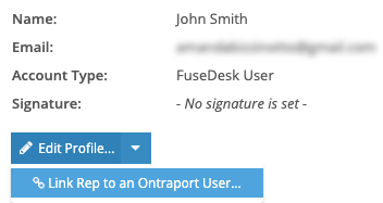 Link an Ontraport User to a FuseDesk Rep