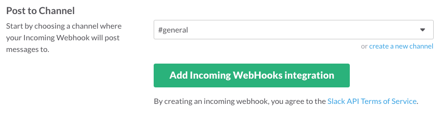 Slack New Webhook for Infusionsoft Setup